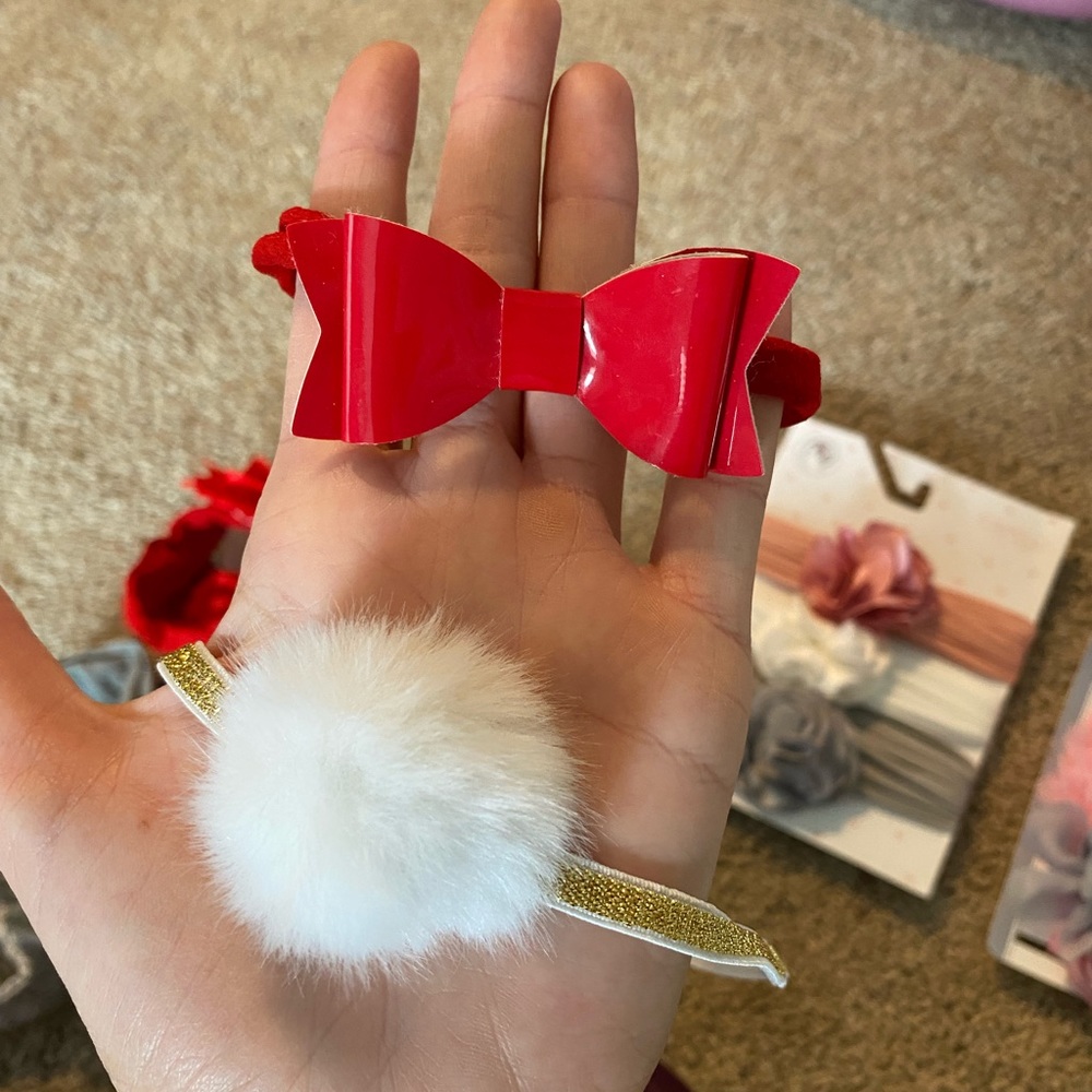Baby bling Christmas bows headbands